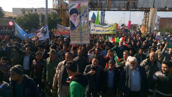 شکوه حضور راهپیمایی یوم الله 22بهمن در خان ببین و منطقه فندرسک
