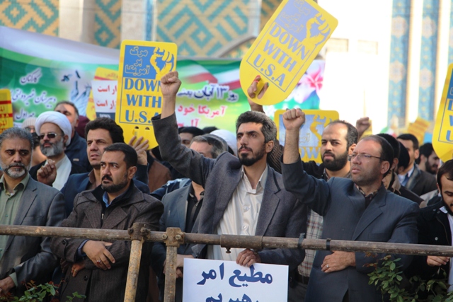 مراسم راهپیمایی ۱۳ آبان در استان البرز برگزار شد