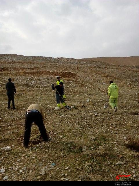 غرس شدن 400 اصله نهال در محل دفن زباله های شهر خرم آباد