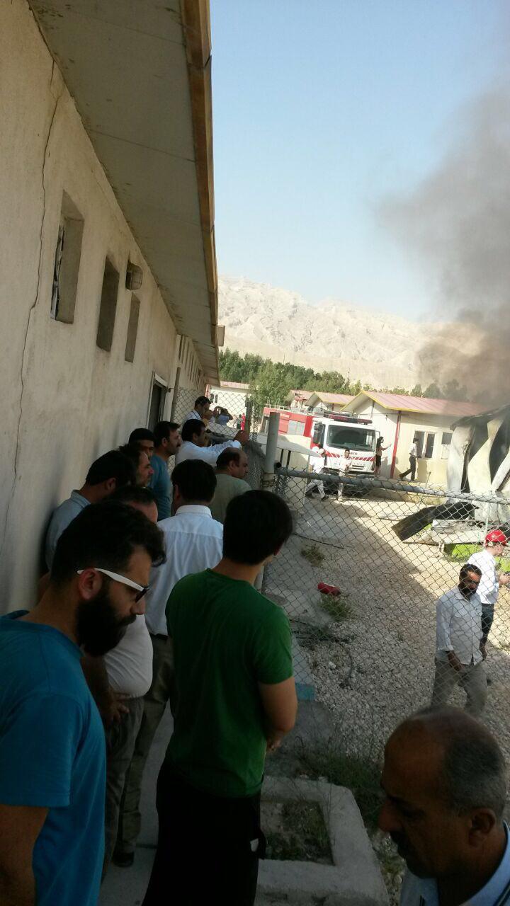 آتش سوزی گسترده در فاز ١٤ پارس جنوبی+تصاویر
