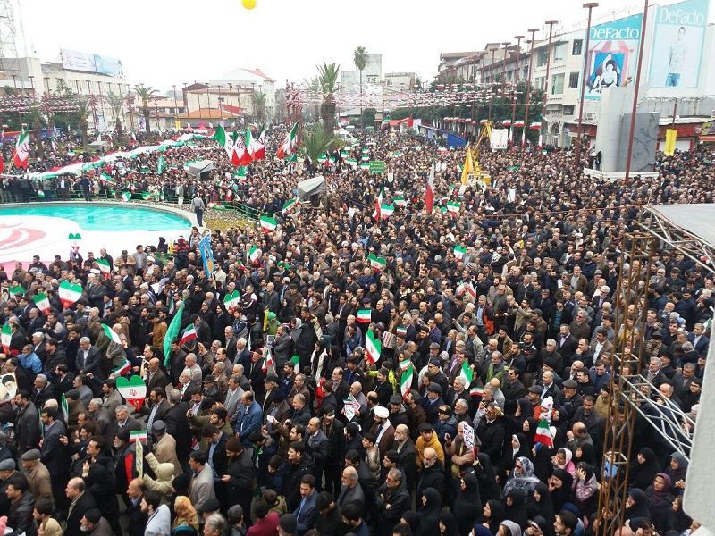 راهپیمایی پرشور 22 بهمن مردم رشت