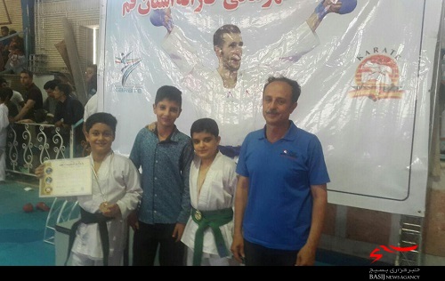 افتخار آفرینی بسیجیان پایگاه شهید خوش فطرت قم در مسابقات کاراته/ تصویر
