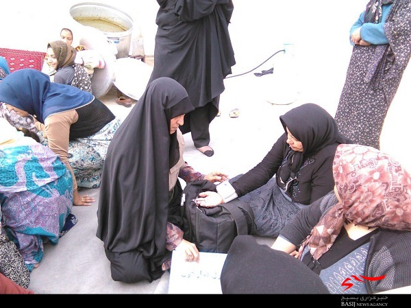 اردوی جهادی خواهران بسیجی حوزه حضرت زهرا(س) در روستای مشک آباد قم + تصاویر