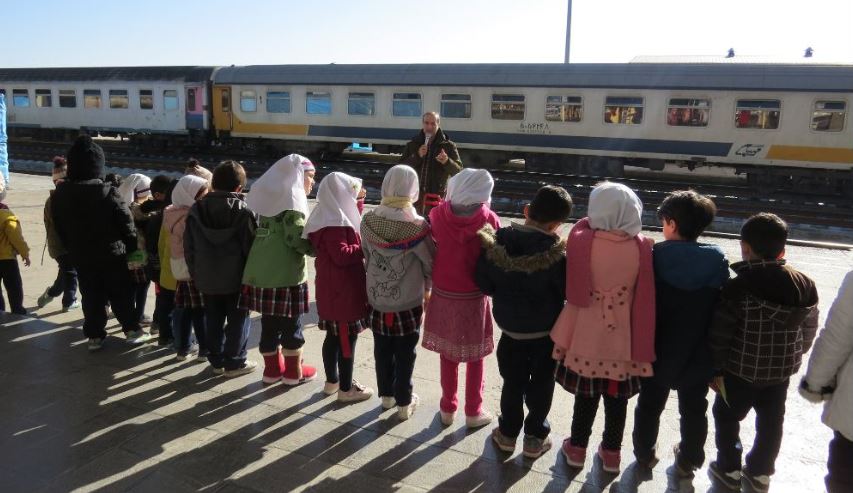بازدید نو آموزان از ایستگاه راه آهن شاهرود