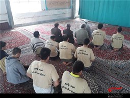 اردوی جهادی ساخت سالن ورزشی در روستای خلج آباد قم + تصاویر