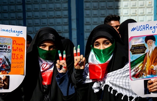 مراسم راهپیمایی روز 13 آبان با حضور مردم شریف و بسیجیان سلحشور تهران برگزار شد