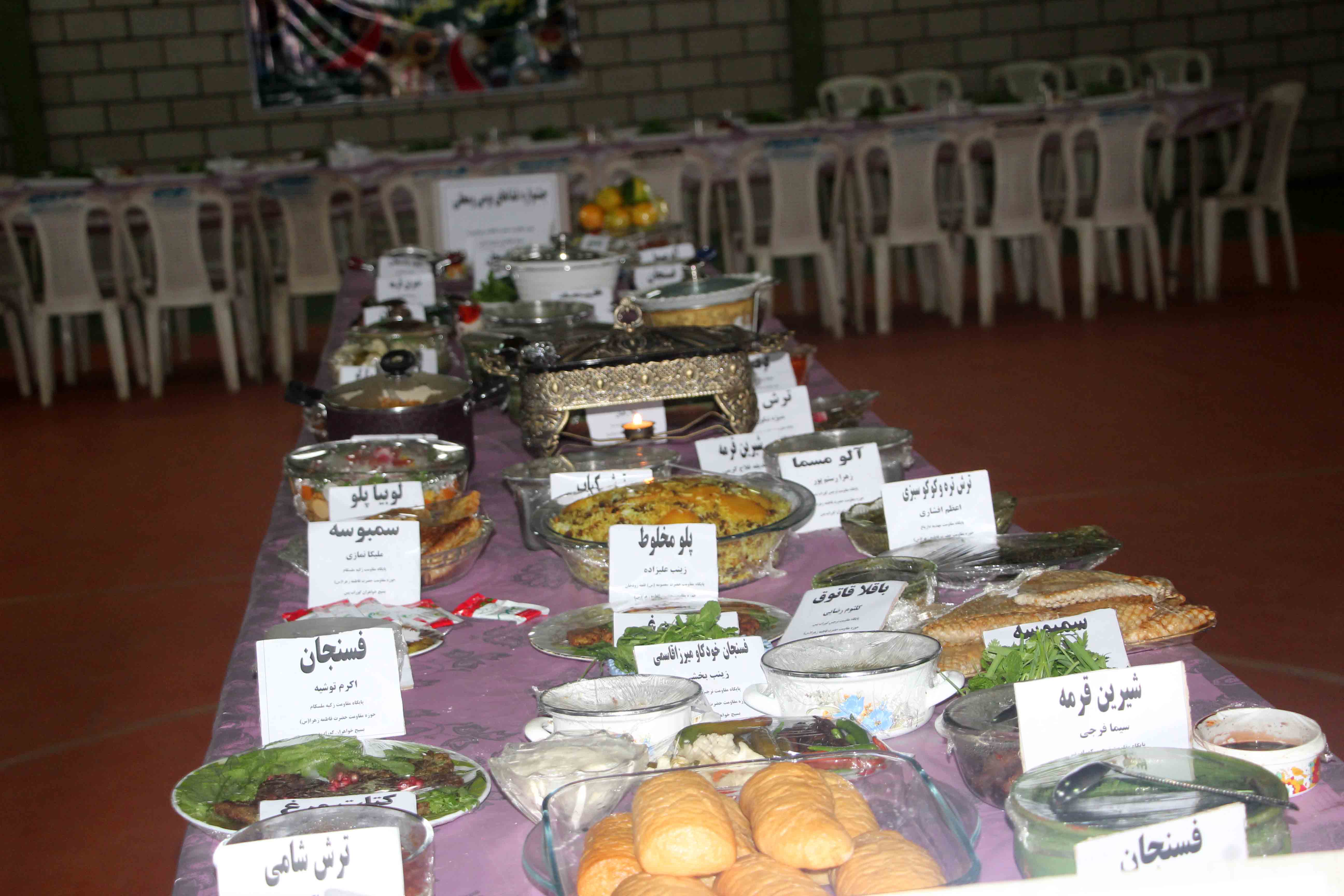 برگزاری جشنواره غذای بومی و محلی در حوزه فاطمه الزهرا (س) گوراب پس فومن+تصاویر