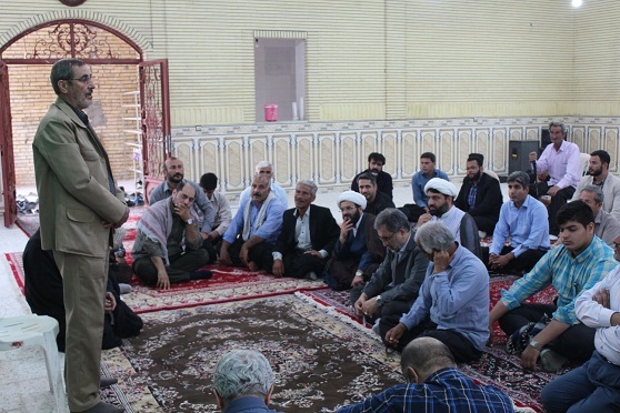 آیین افتتاح مسجد در روستای تپه عظيم سر پل ذهاب