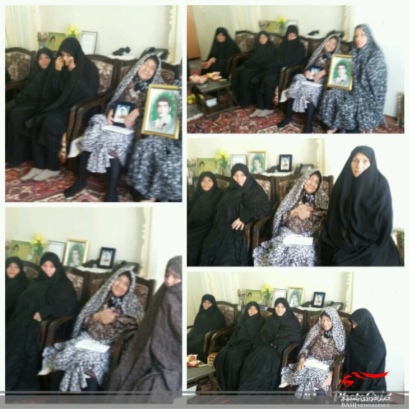 دیدار از خانواده شهید رضا جعفری فشارکی توسط حوزه ۱۶ خواهران ناحیه امام صادق (ع)