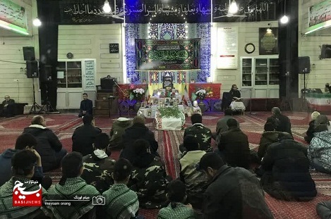 مراسم تشییع پیکر مطهر شهید گمنام در مسجد رضوان برگزار شد