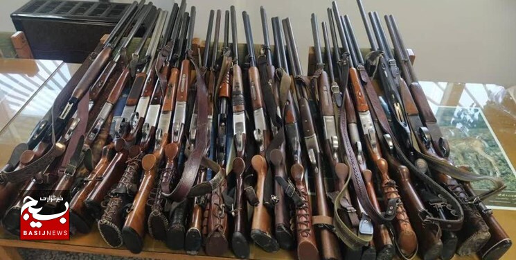 کشف ۷۵ قبضه اسلحه از شکارچیان غیرمجاز در اردبیل