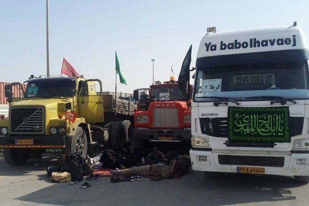۸۰ دستگاه کامیون از زنجان، داوطلب انتقال تجهیزات موکب‌های اربعین
