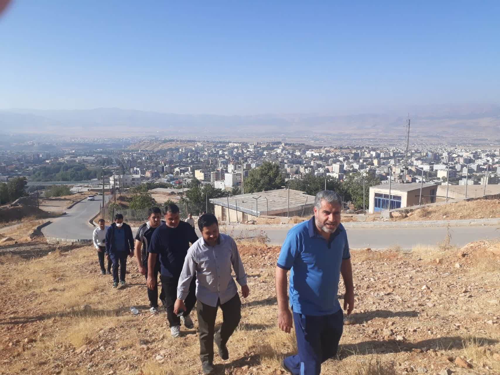پیاده روی فرمانده و کارکنان ناحیه مقاومت بسیج عشایر کهگیلویه وبویراحمد