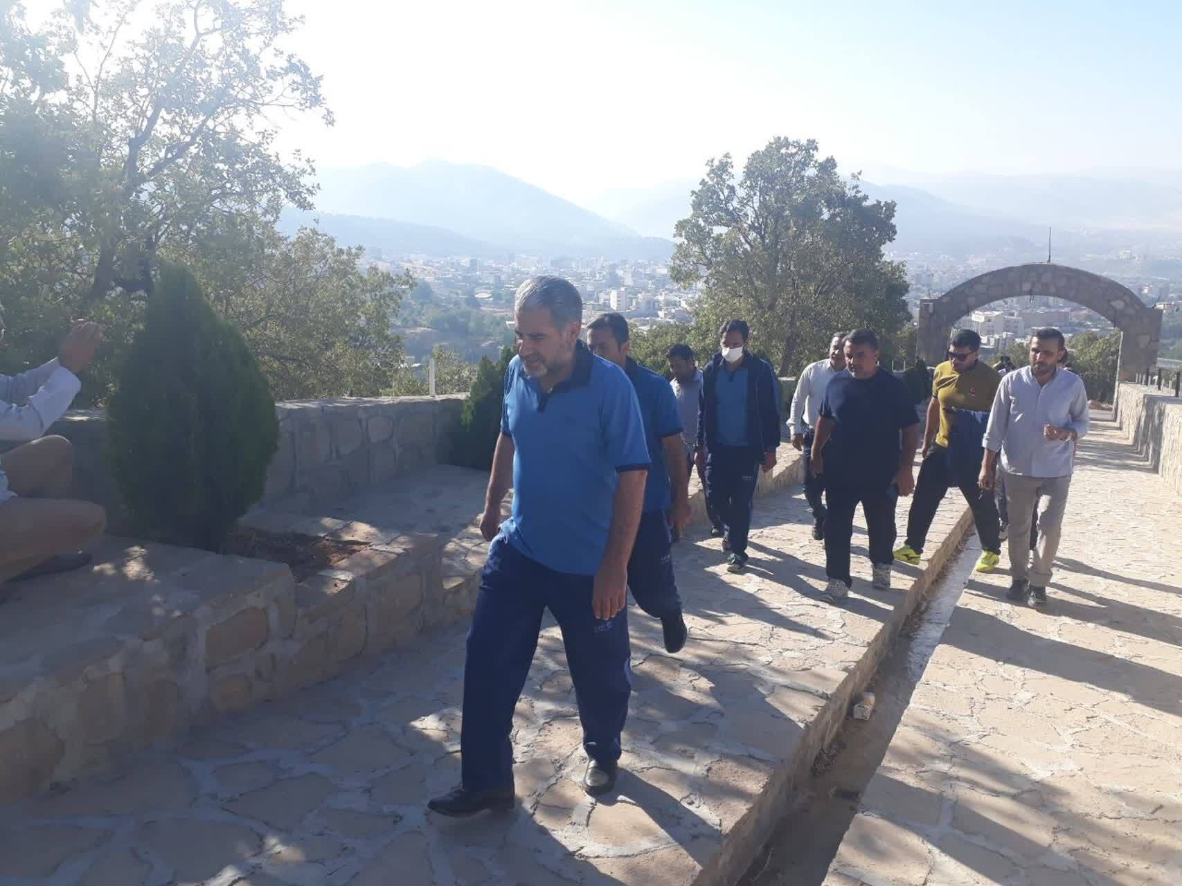 پیاده روی فرمانده و کارکنان ناحیه مقاومت بسیج عشایر کهگیلویه وبویراحمد