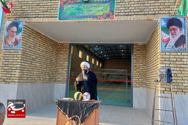  سالن ورزشی مذهبی شهدا در روستای زیرک آباد افتتاح شد