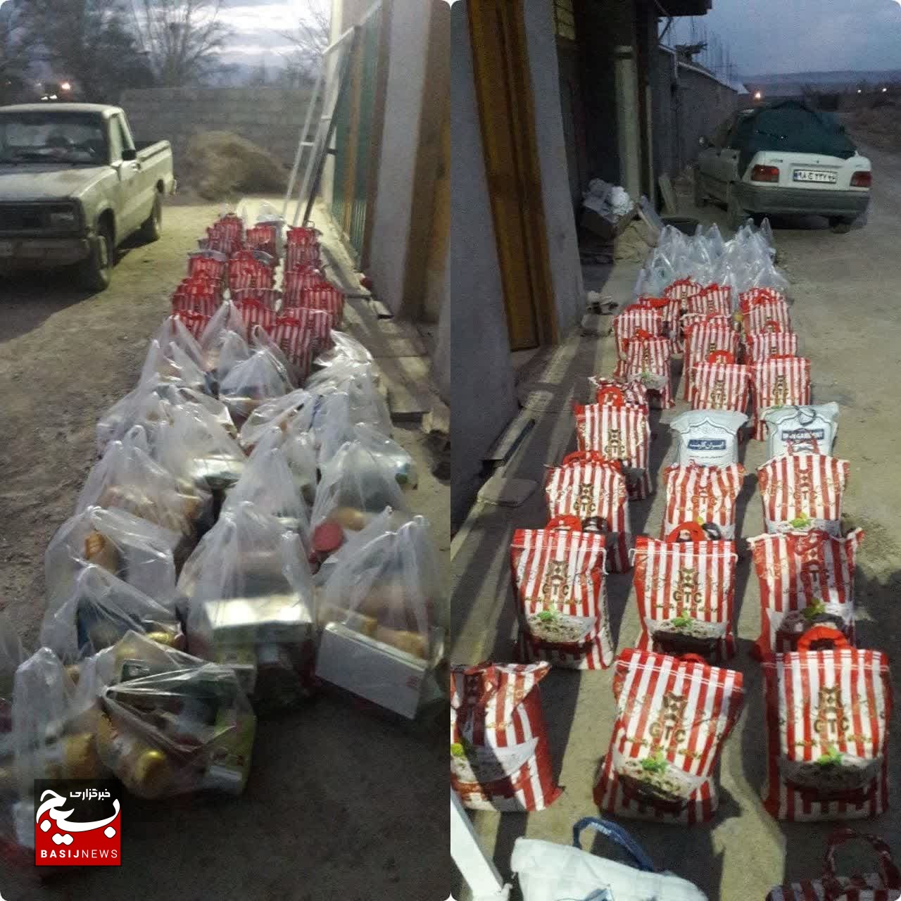 تهیه و توزیع ۲۰ بسته معیشتی در روستای دیزج شاهرود