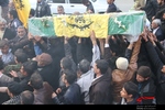 مراسم تشییع شهید مدافع حرم اسماعیل سروری در شهر درچه
