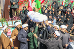 تشییع و تدفین پیکر شهید گمنام در حوزه علمیه جعفریه خلخال