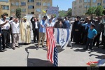 اجتماع مردمی اهالی قاسم آباد مشهد در اعتراض به خروج آمریکا از برجام