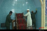 غبار روبی نماز خانه های ناحیه و حوزه های مقاومت بسیج زابل در آستانه ماه مبارک رمضان