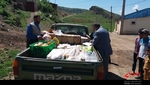 توزیع سبد غذایی در روستاهای شهرستان کوثر
