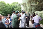 غبار روبی و عطر افشانی قبورمطهر شهدای شهرستان سامان