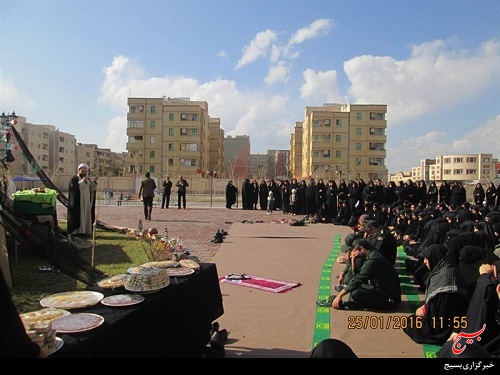 حضور پیکر شهید مدافع حرم در مدرسه شهید ایزدی پردیسان