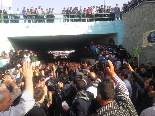 شکوه عزاداری اردبیل در جوار حرم امام (ره)