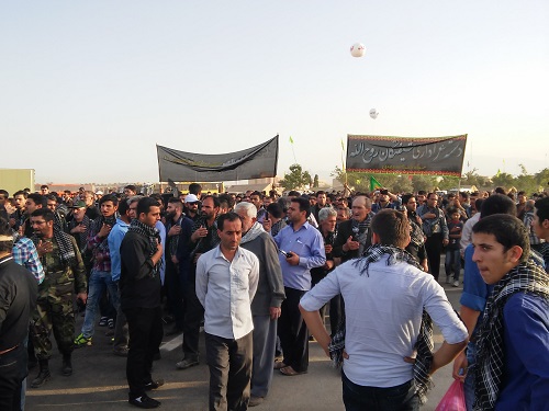 شکوه عزاداری اردبیل در جوار حرم امام (ره)