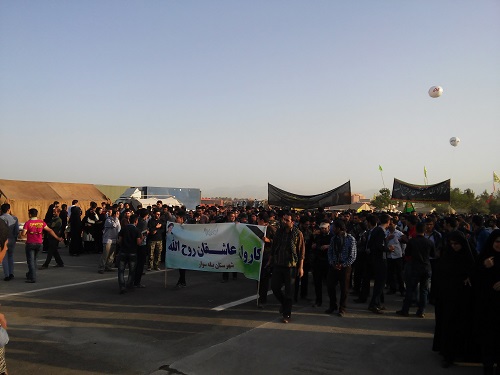 شکوه عزاداری اردبیل در جوار حرم امام (ره)