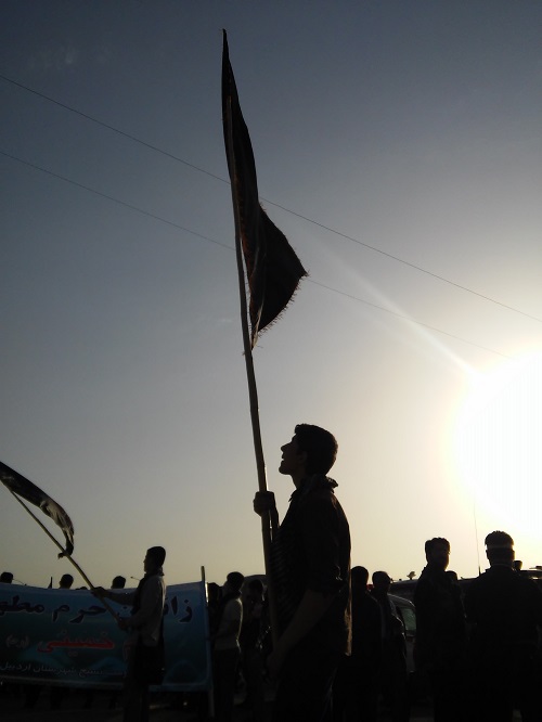شکوه عزاداری اردبیل در جوار حرم امام (ره)