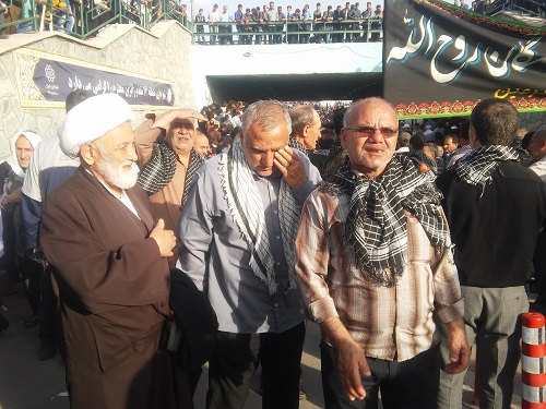 شکوه عزاداری اردبیل در جوار حرم امام (ره)