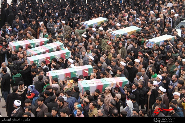 پیکر مطهر 3شهید مدافع حرم و 5شهید گمنام در قم تشییع شد