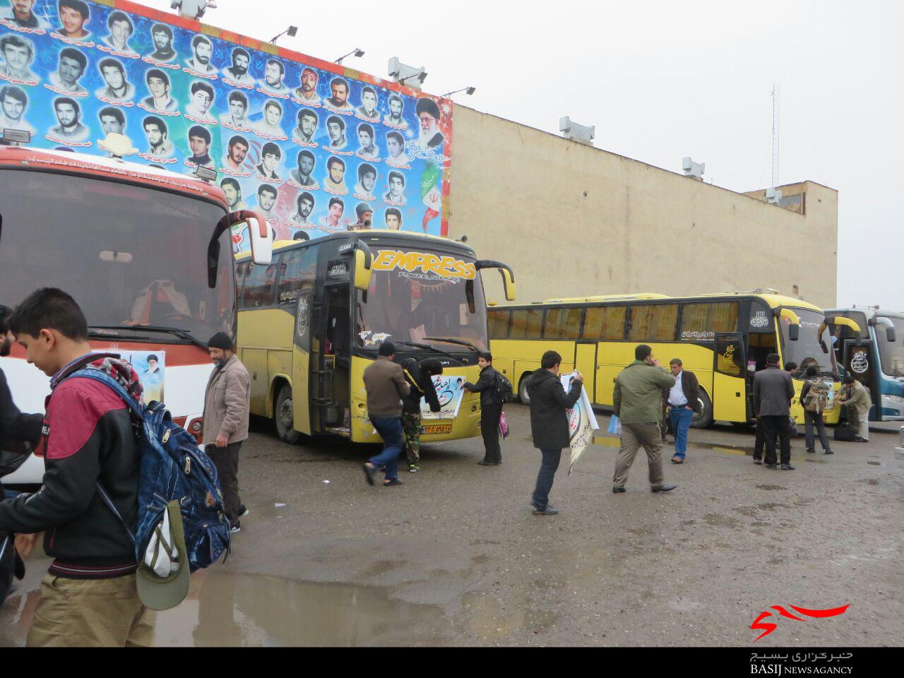 اعزام پنج دستگاه اتوبوس خانوادگی از حوزه شهید ورزنده قم به اردوی راهیان نور