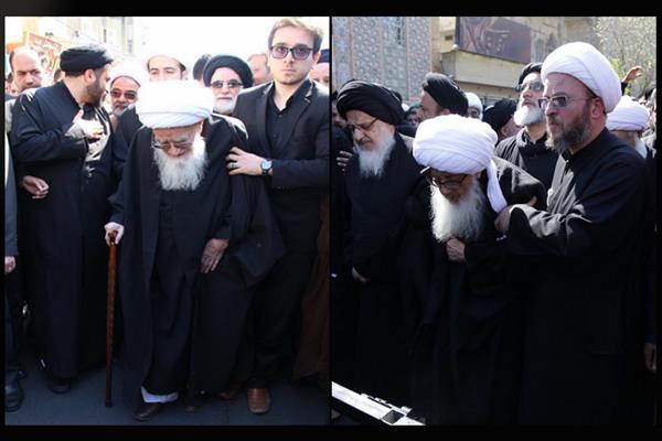 پیاده روی مراجع تقلید در روز شهادت صدیقه کبری(س)