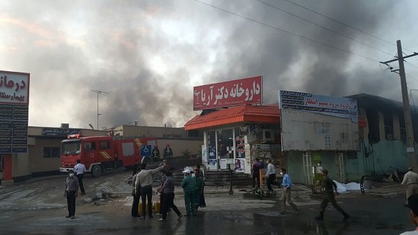 بیمارستان تخصصی برازجان در آتش سوخت
