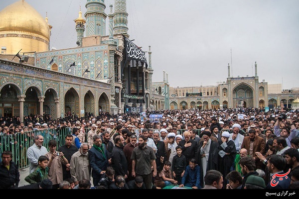 تشییع پیکر 8 شهید مدافع حرم در قم + تصاویر