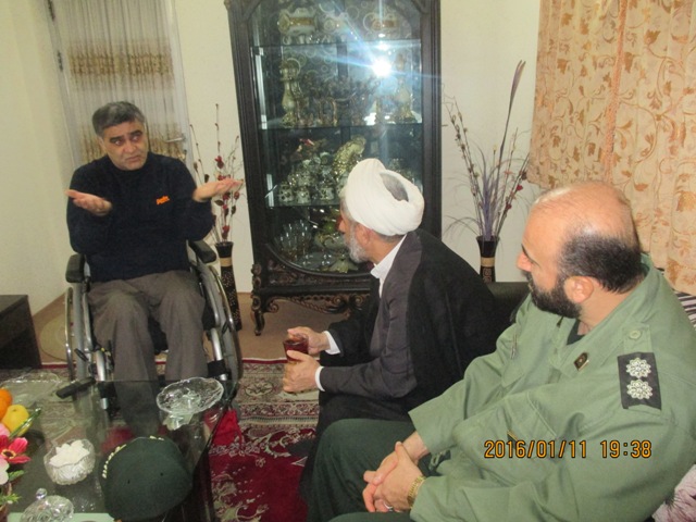 آخرین دیدار فرمانده سپاه ناحیه گرگان و هیئت همراه با شهید عیلرضا خراسانی در سال 1394