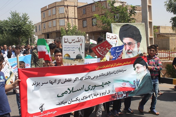 راهپیمایی روز قدس در شهر محمود آباد نمونه