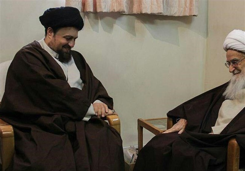 حجت‌الاسلام سید حسن خمینی با آیت‌الله صافی‌گلپایگانی دیدار کرد‌