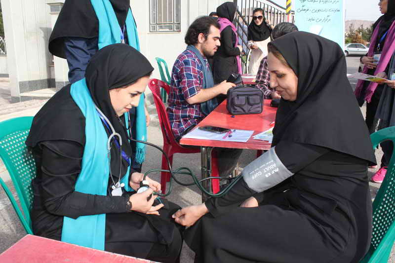 برپایی ایستگاه سلامت در دانشگاه آزاد اسلامی شاهرود