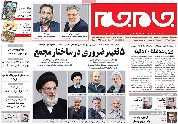 تصاویر صفحه نخست روزنامه های کشور