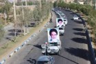 مراسم رژه خودرویی در سطح شهر آشخانه برگزار شد
