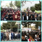 راهپیمایی 13 آبان با حضور دانش آموزان در جاجرم برگزار شد