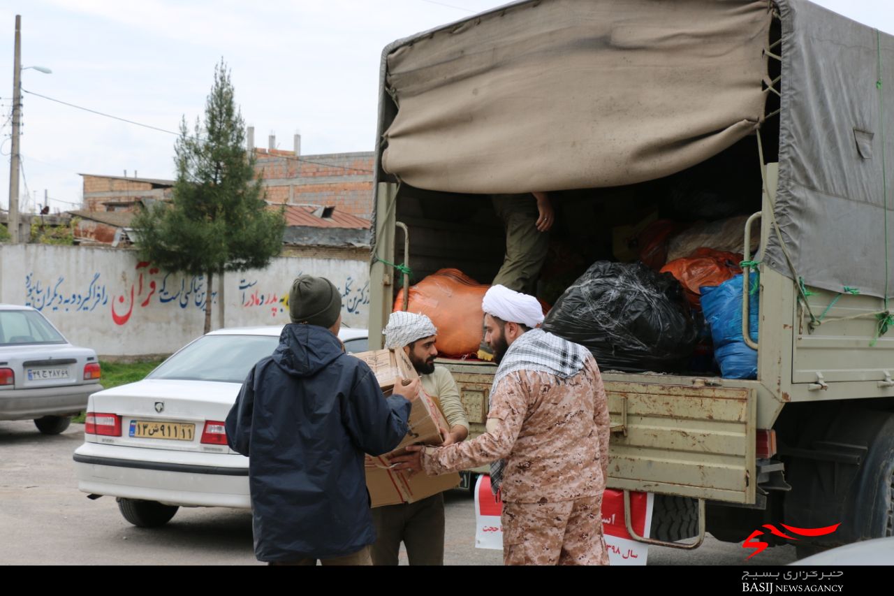 گزارش تصویری حضور جمعی دیگر از جوانان انقلابی شهر رشت در مناطق سیل زده گلستان