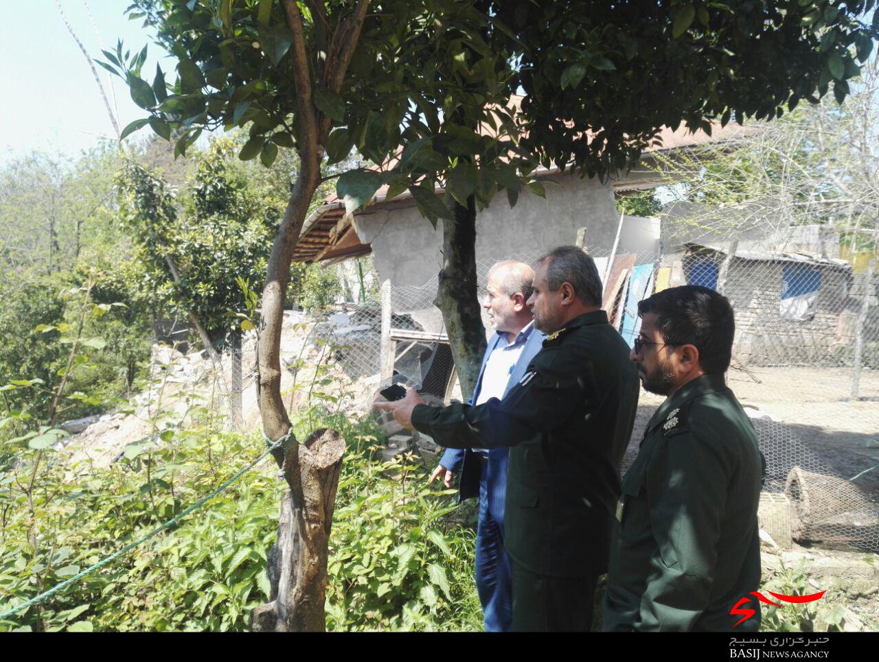 گزارش تصویری بازدید فرمانده سپاه قدس گیلان از مناطق سیل‌زده استان مازندران/1