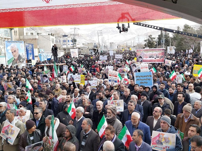 راهپیمایی حماسی 22 بهمن در شهر ایلام برگزار شد