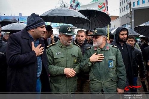 حضور سردار بابایی در جمع راهپیمایان ۲۲ بهمن ساری