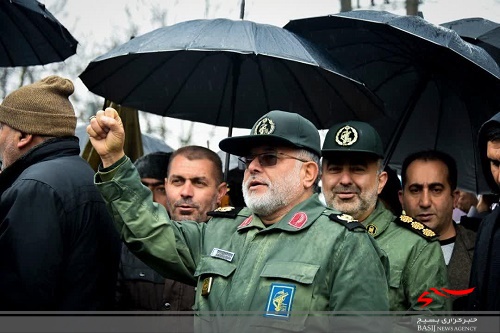 حضور سردار بابایی در جمع راهپیمایان ۲۲ بهمن ساری