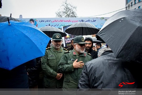 حضور سردار بابایی در جمع راهپیمایان ۲۲ بهمن ساری